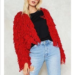 Shaggy Open Cardigan